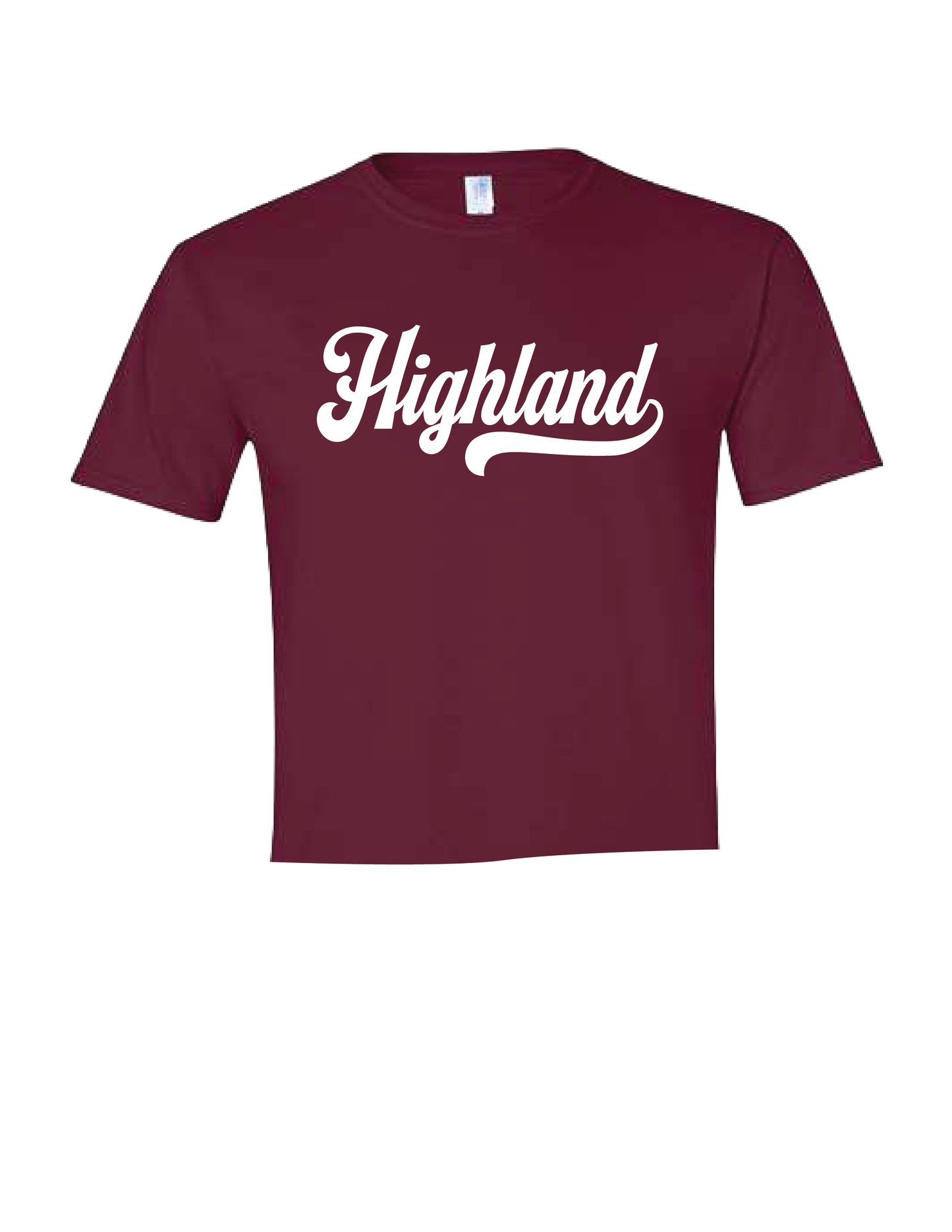 HIGHLAND Classic Script Maroon Tee