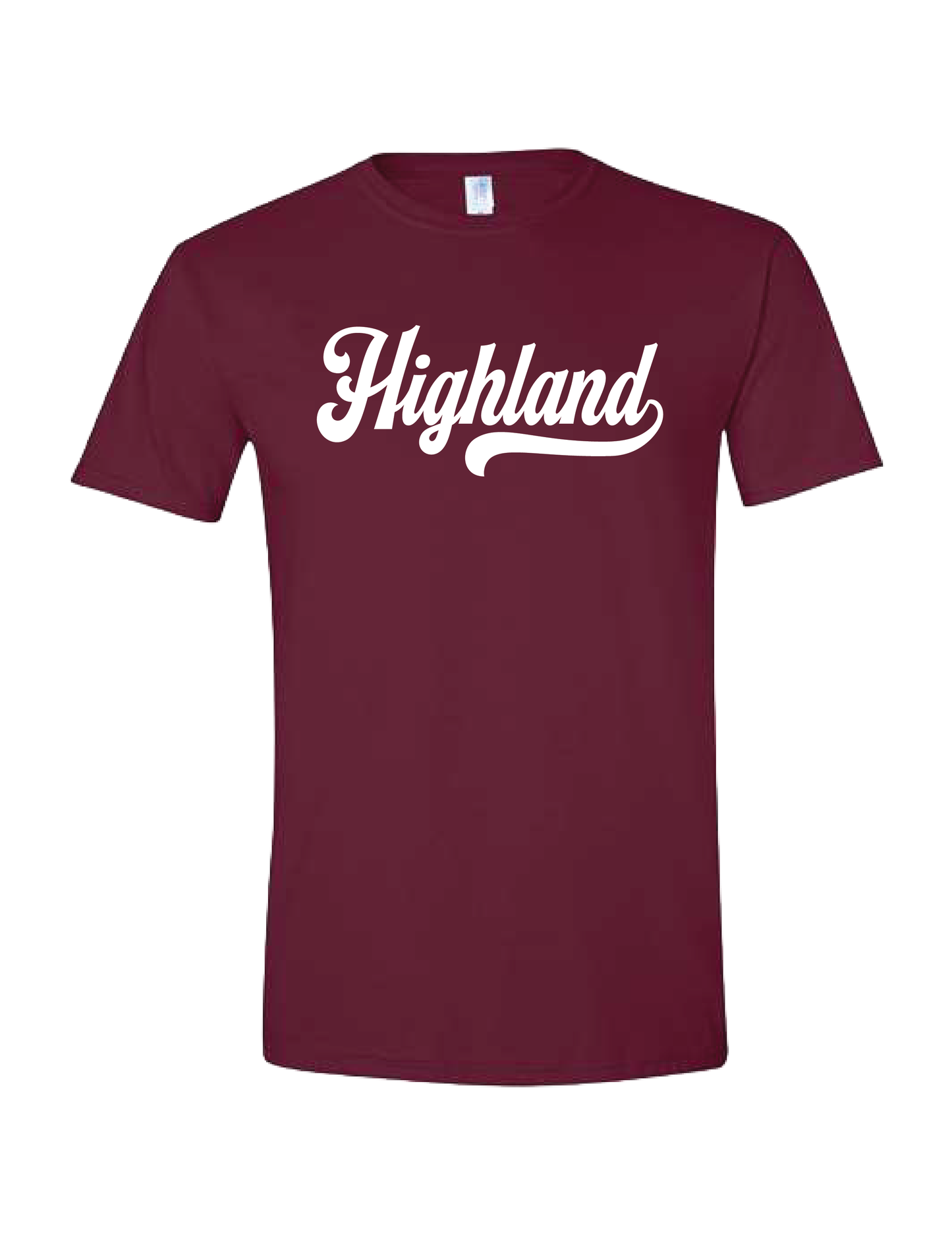 HIGHLAND Classic Script Maroon Tee