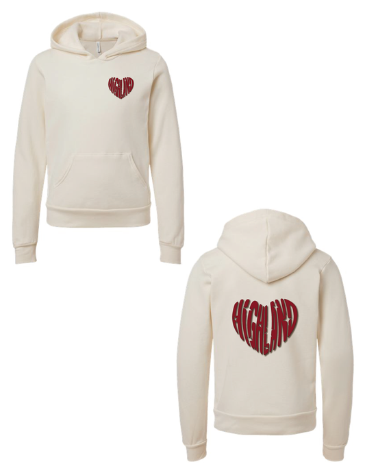 HIGHLAND Heart Puff Hooded Pullover