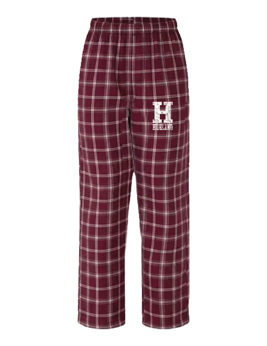 HIGHLAND Vintage Collegiate Maroon Flannel Pants