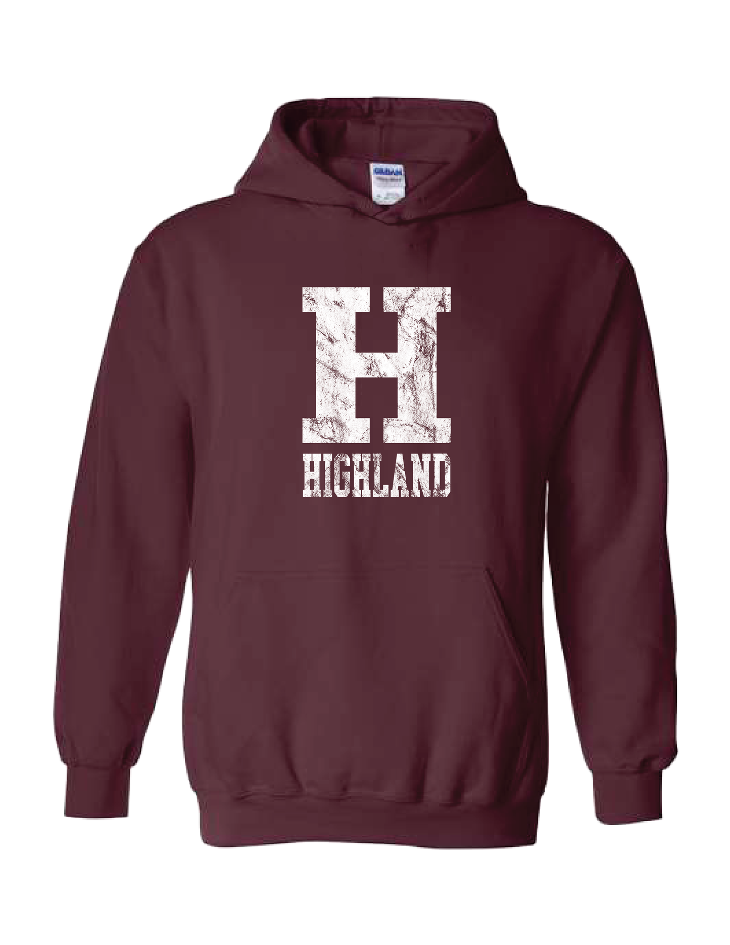 HIGHLAND Vintage H Maroon Hooded Pullover