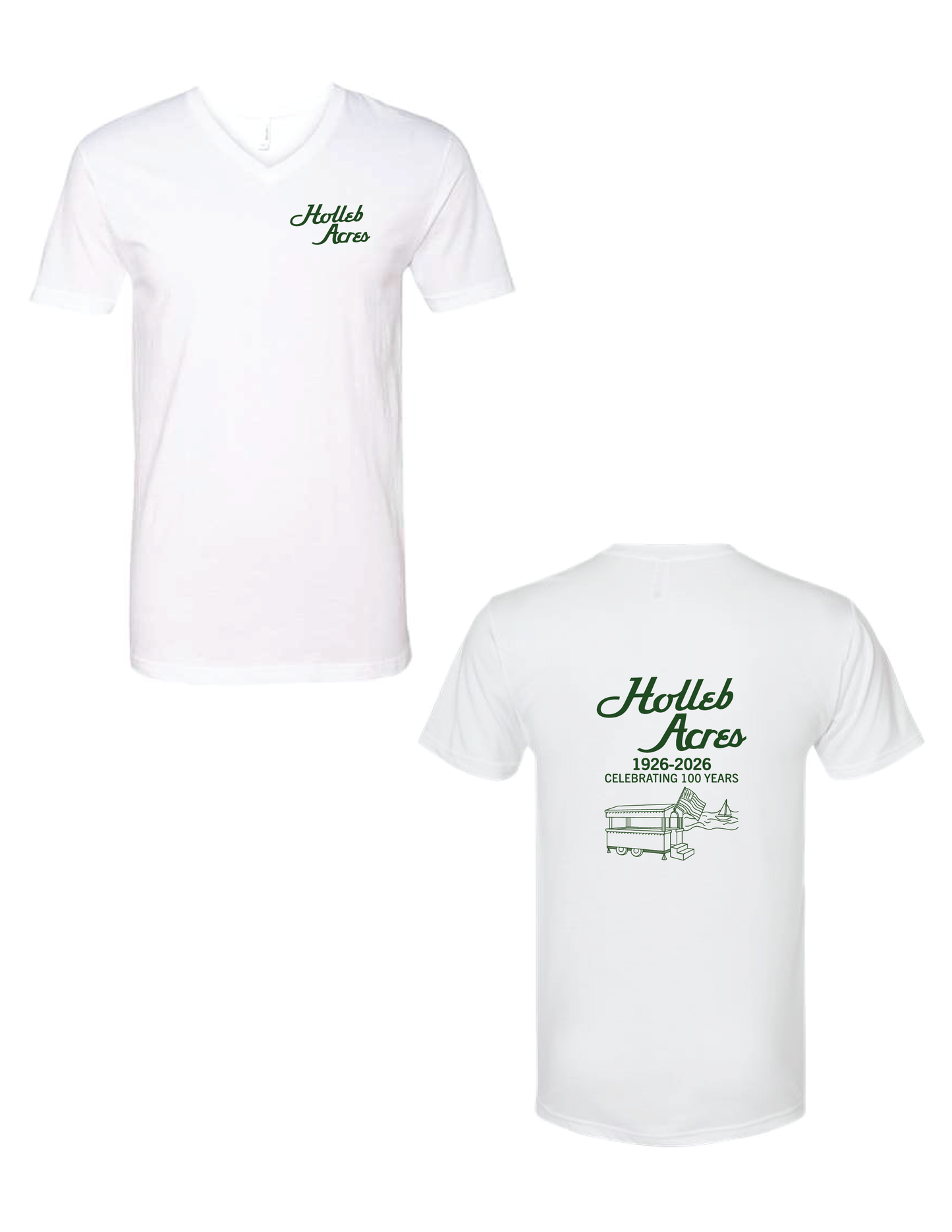 HOLLEB ACRES Bar Cart V Neck Tee