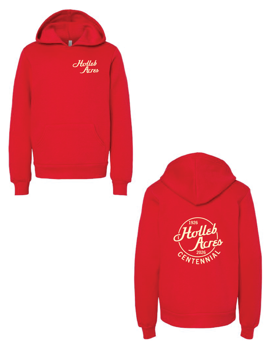HOLLEB ACRES Red Circle Hooded Pullover