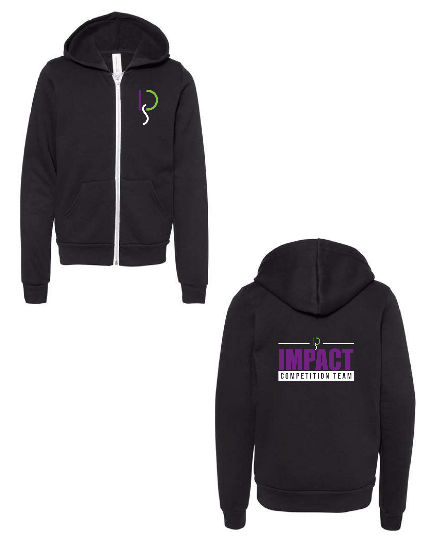 IMPACT COMPETITION TEAM Logo Zip Up