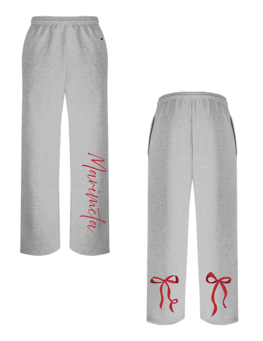 CUSTOM Dainty Bows Wide Leg Sweatpants