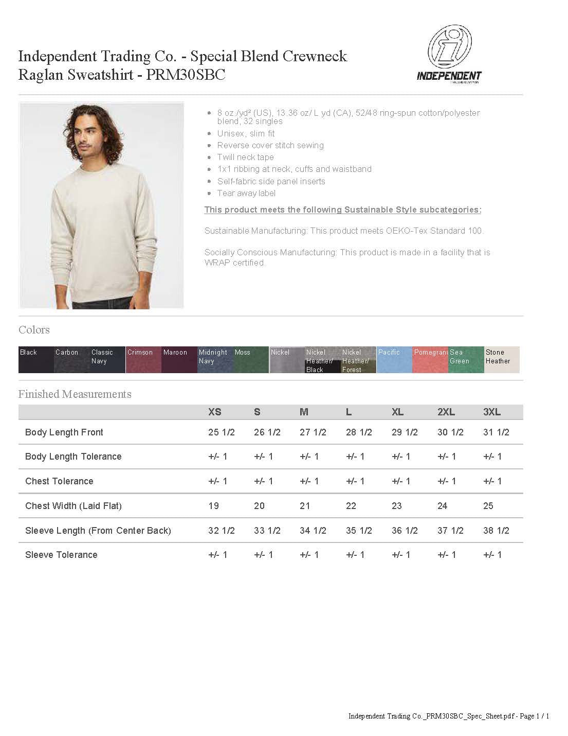 LCNS Red/White Checker Repeat Crew Neck