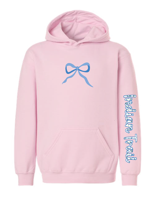 INDIAN TRAIL Floral Bow Hooded Pullover