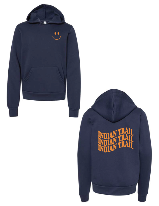 INDIAN TRAIL Smiley Wave Hooded Pullover