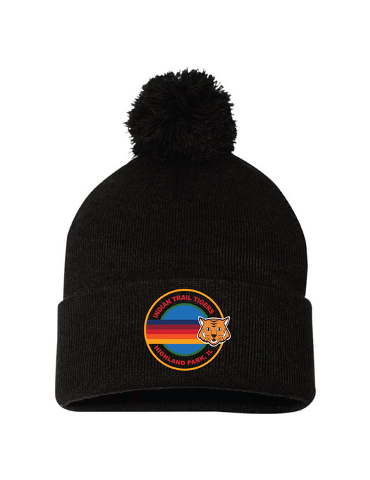 INDIAN TRAIL Aviator Circle Pom Beanie