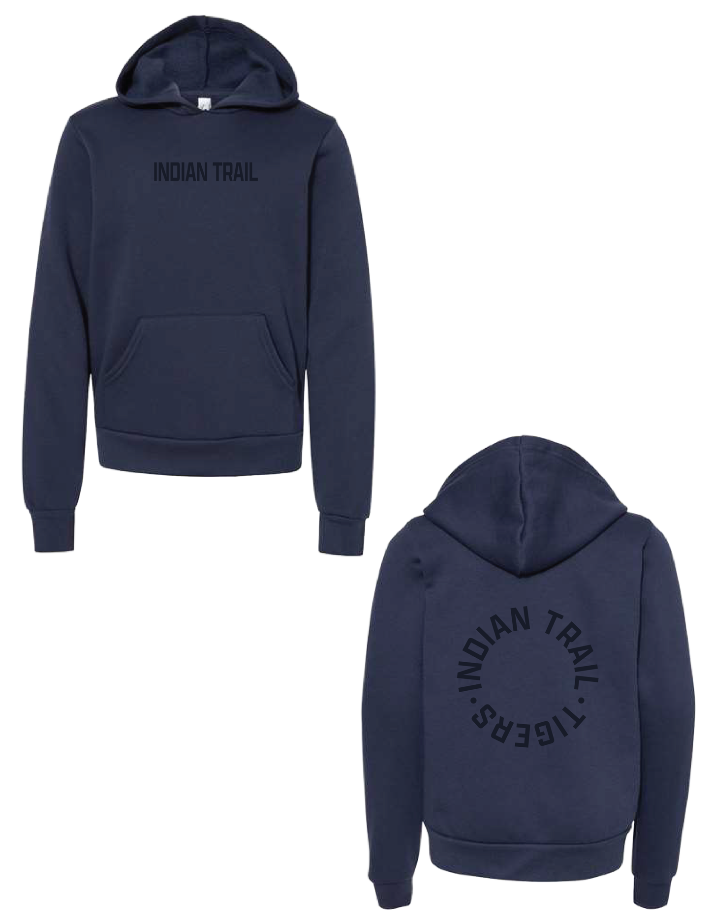 INDIAN TRAIL Monochrome Circle Hooded Pullover