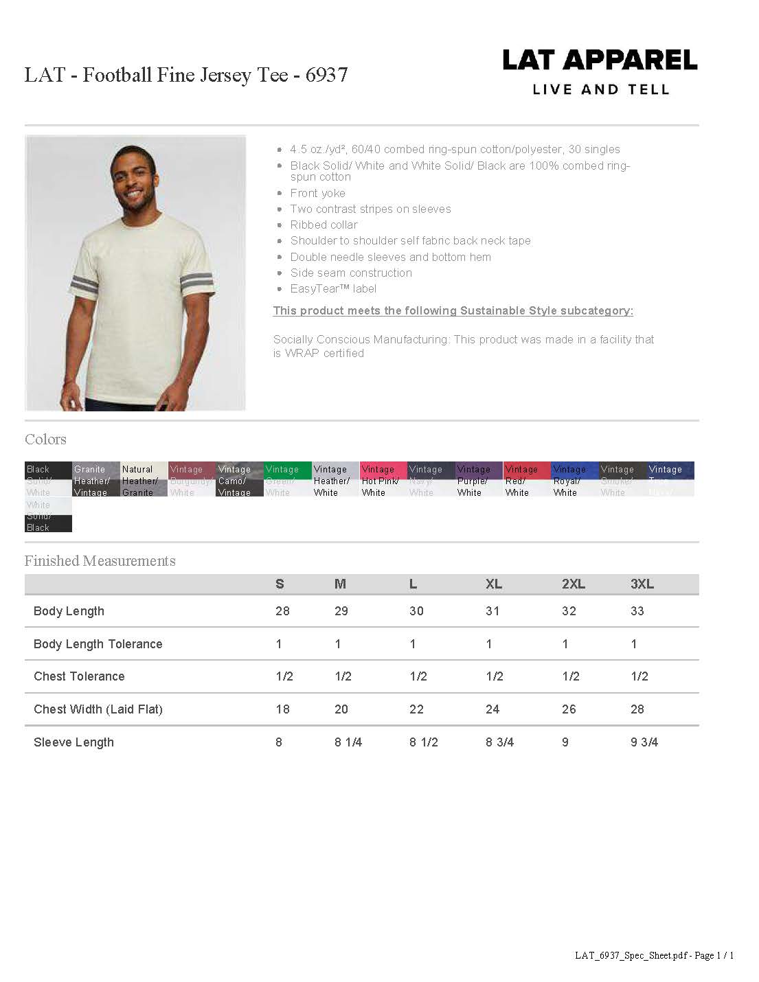 MONROE Campus Outline Green Jersey Tee