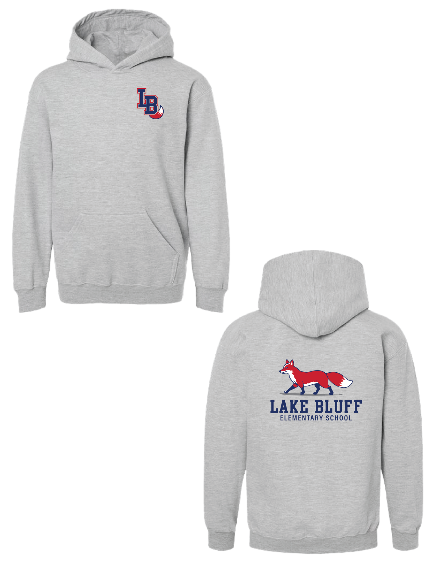 LBES Foxtail Grey Hooded Pullover