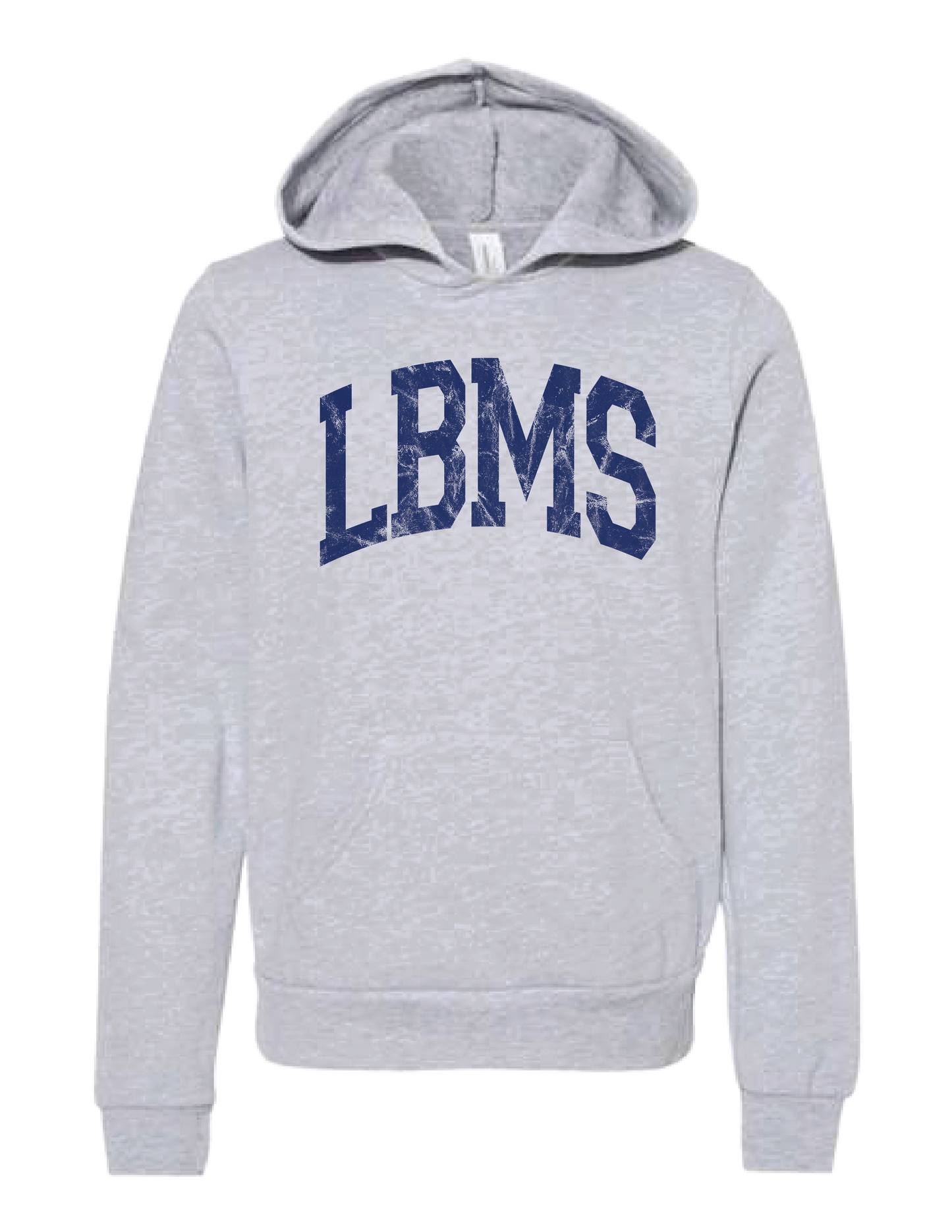 LBMS Vintage Collegiate Grey Hooded Pullover