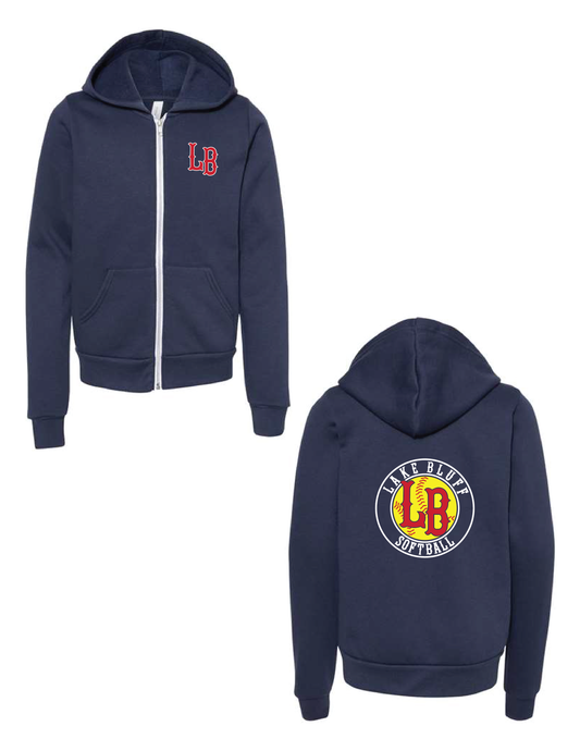 LAKE BLUFF SOFTBALL Logo Zip Up