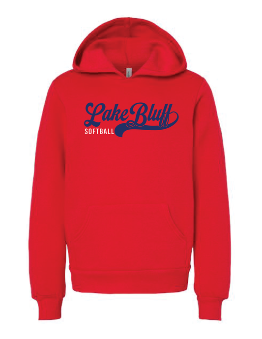 LAKE BLUFF SOFTBALL Script Hooded Pullover