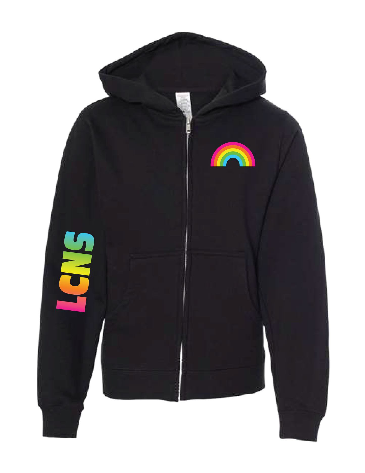 LCNS Neon Rainbow Zip Up