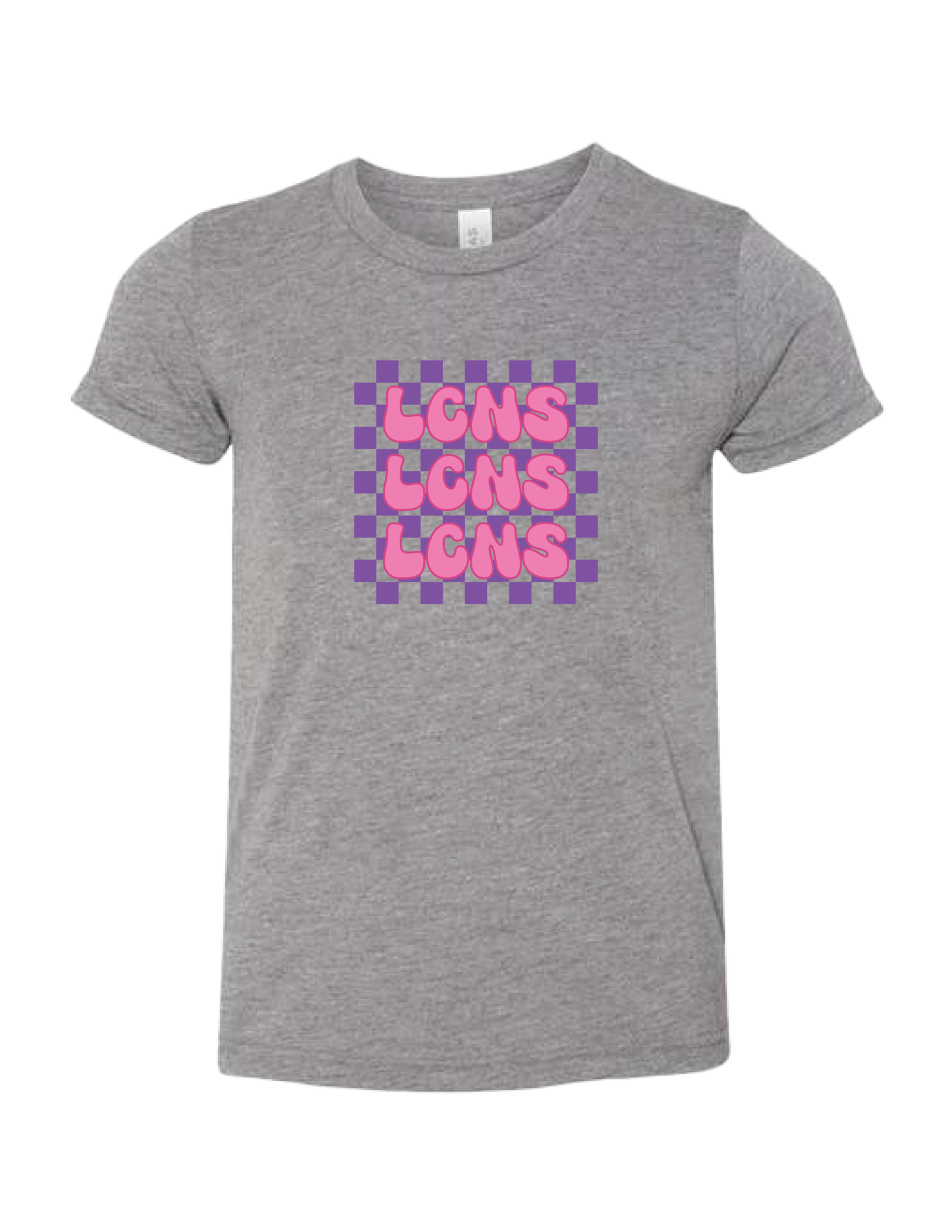 LCNS Pink/Purple Checker Repeat Tee