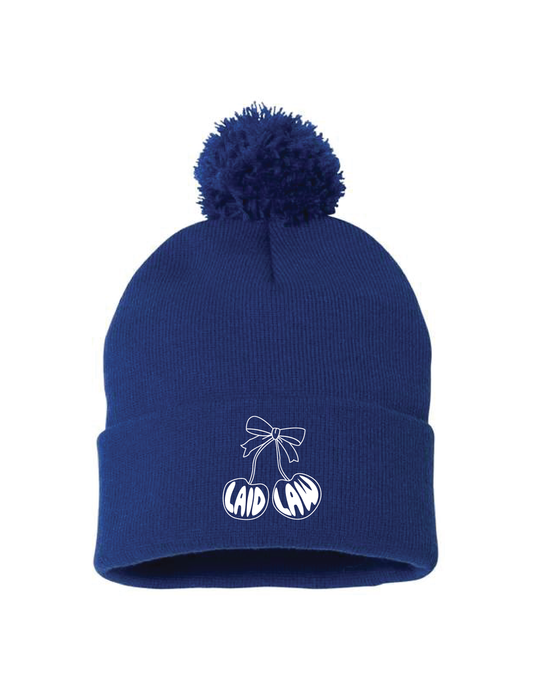 LAIDLAW Cherry Bows Pom Beanie