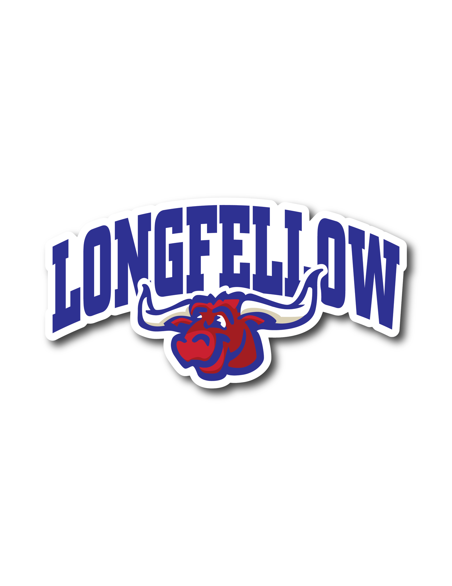 LONGFELLOW Longhorn Car Magnet