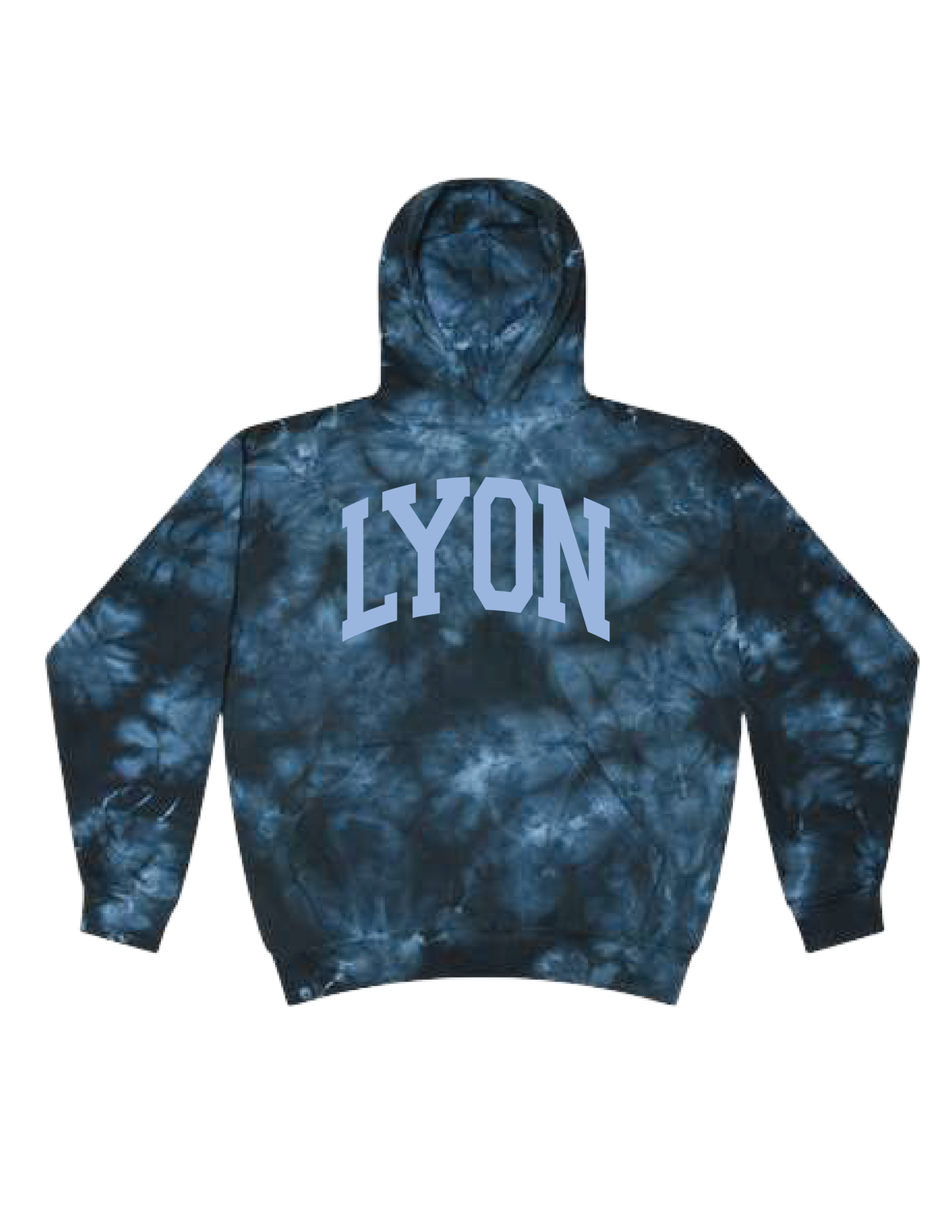 LYON Collegiate Tie Dye Hooded Pullover