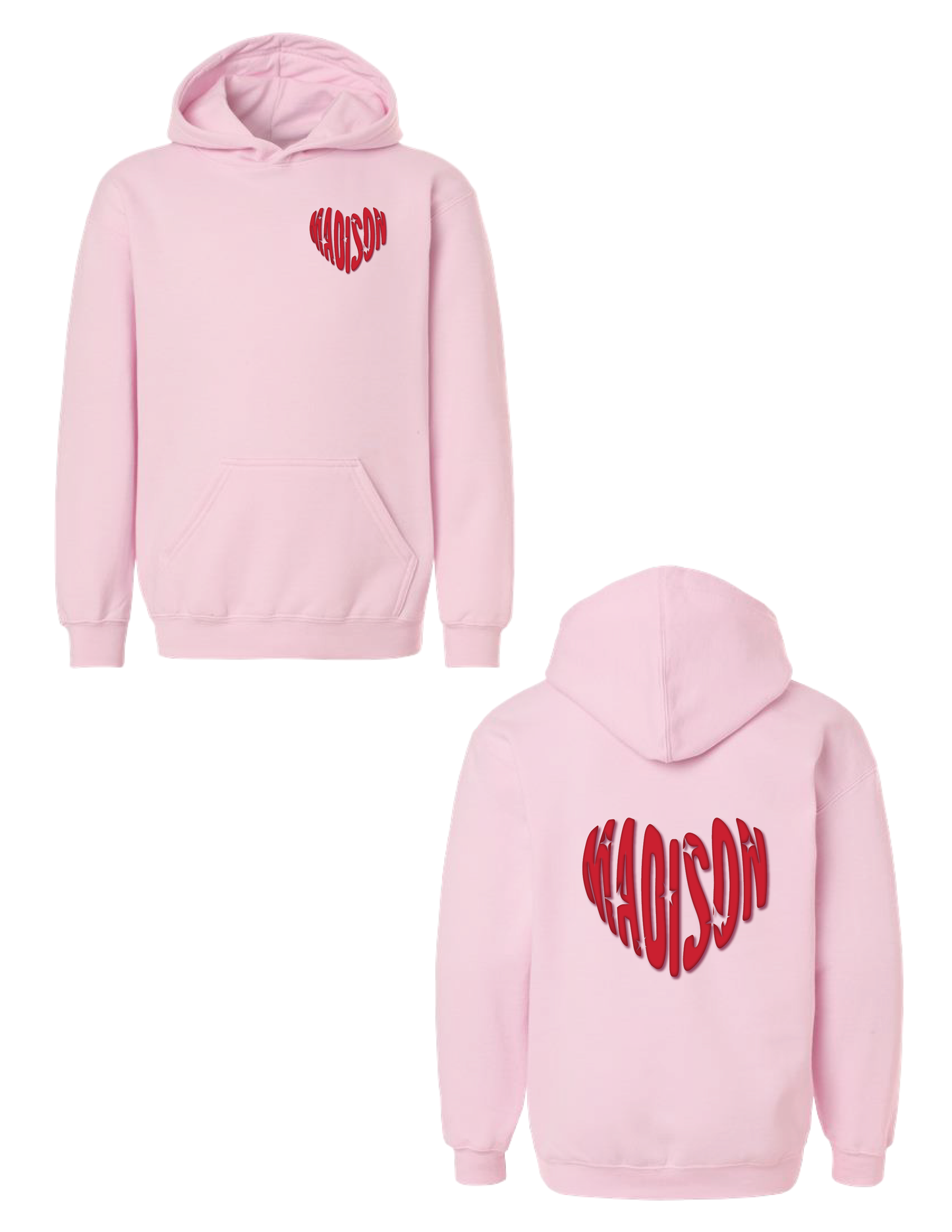 MADISON Heart Puff Hooded Pullover