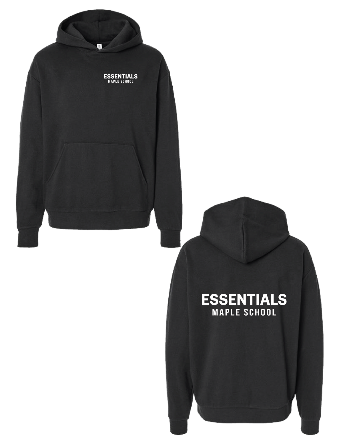 MAPLE Essentials Black Hooded Pullover