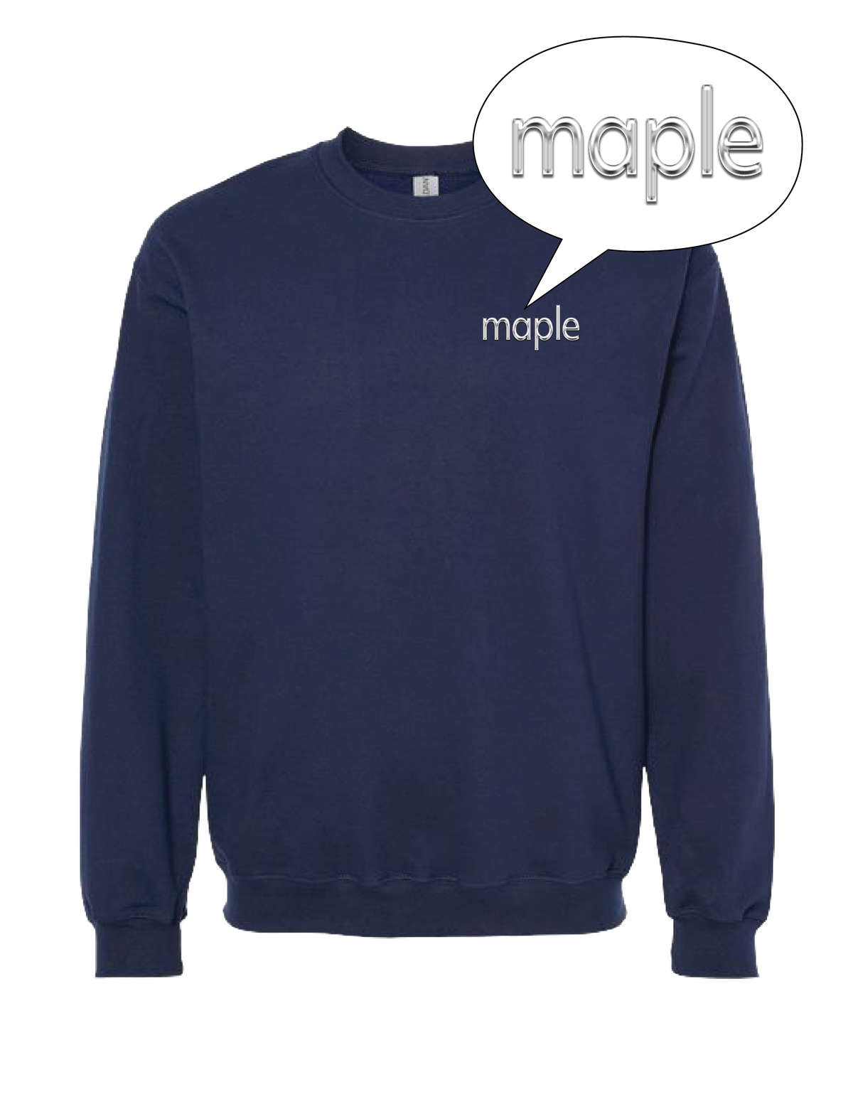 MAPLE Metallic Baseline Crew Neck