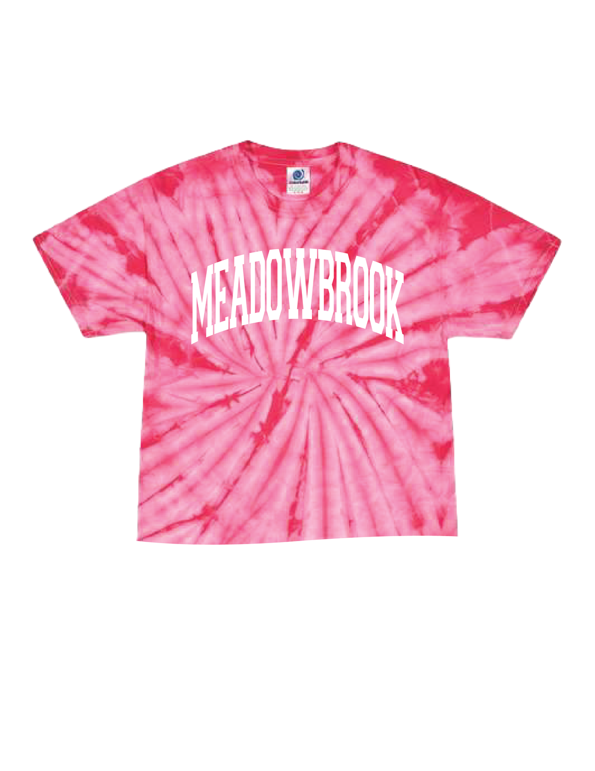 MEADOWBROOK Collegiate Pink Tie Dye Tee