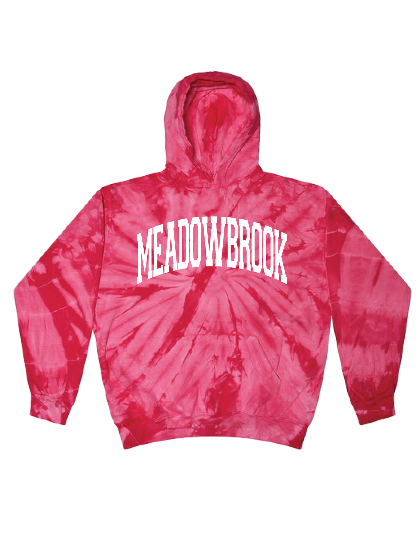MEADOWBROOK Collegiate Pink Tie Dye Hooded Pullover