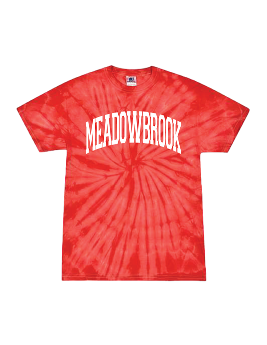 MEADOWBROOK Collegiate Red Tie Dye Tee
