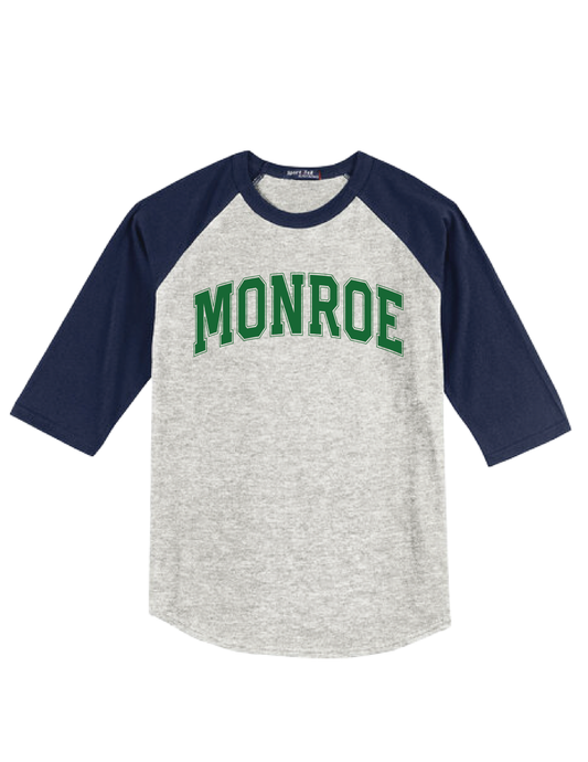 MONROE Campus Outline 3/4 Sleeve Jersey Tee
