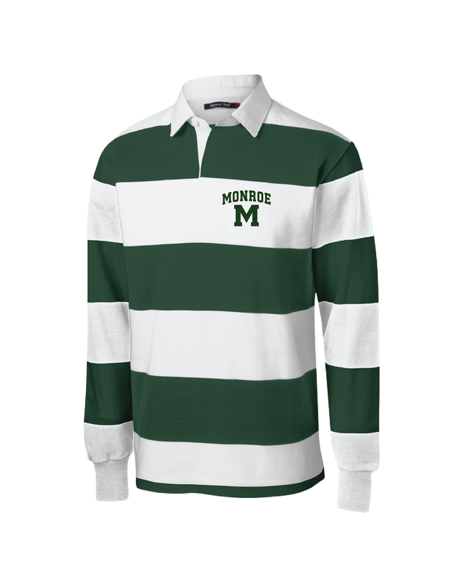 MONROE Collegiate Embroidered Long Sleeve Rugby Polo
