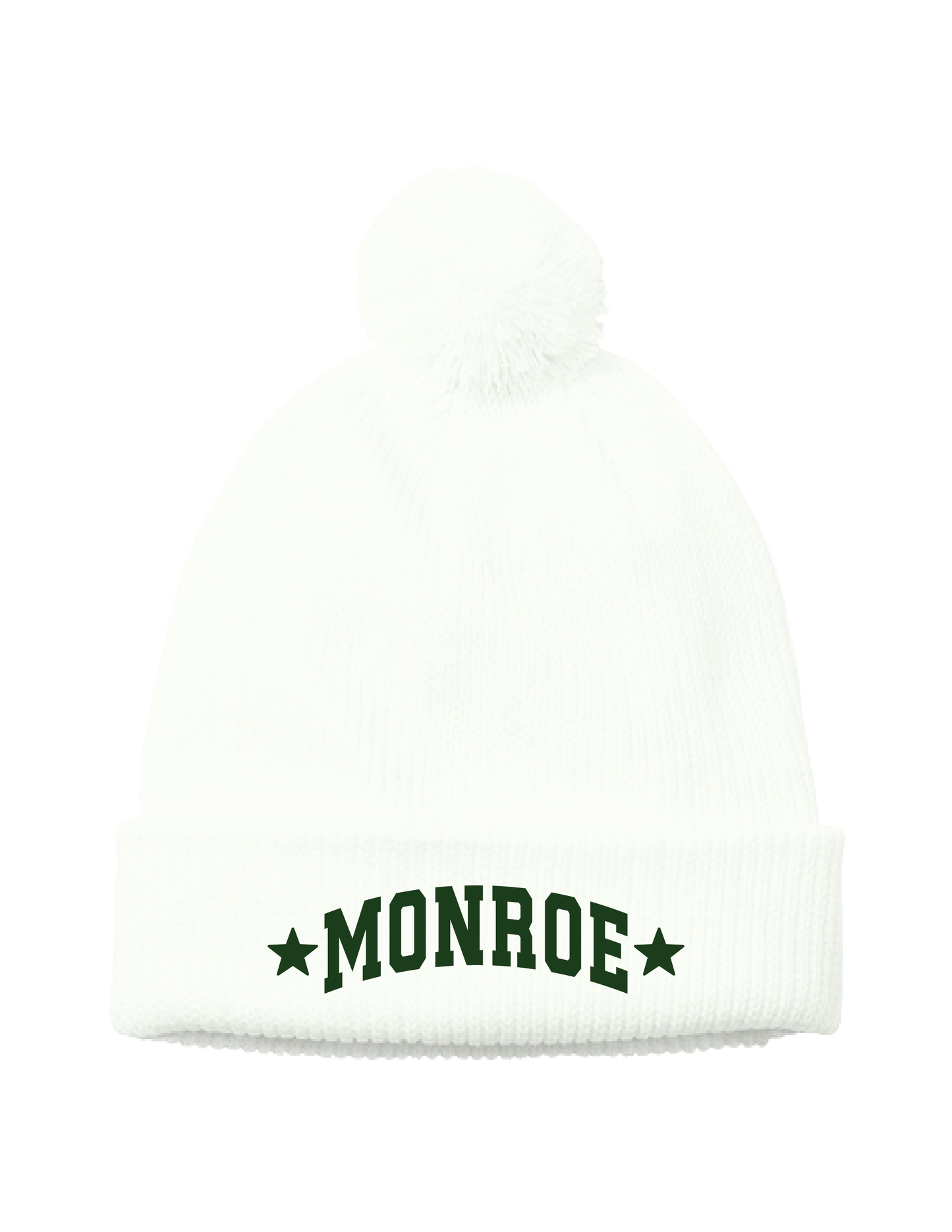 MONROE Stars Embroidered Pom Beanie