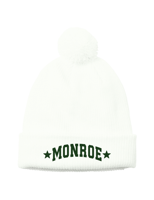 MONROE Stars Embroidered Pom Beanie