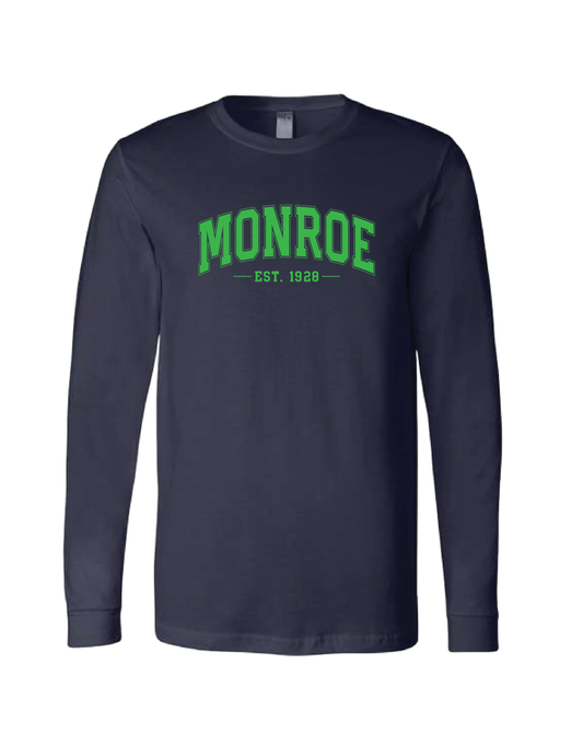 MONROE Est. 1928 Navy Long Sleeve Tee