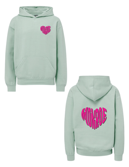 MONROE Heart Puff Hooded Pullover