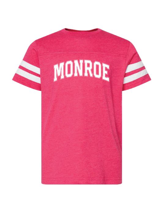 MONROE Campus Outline Pink Jersey Tee