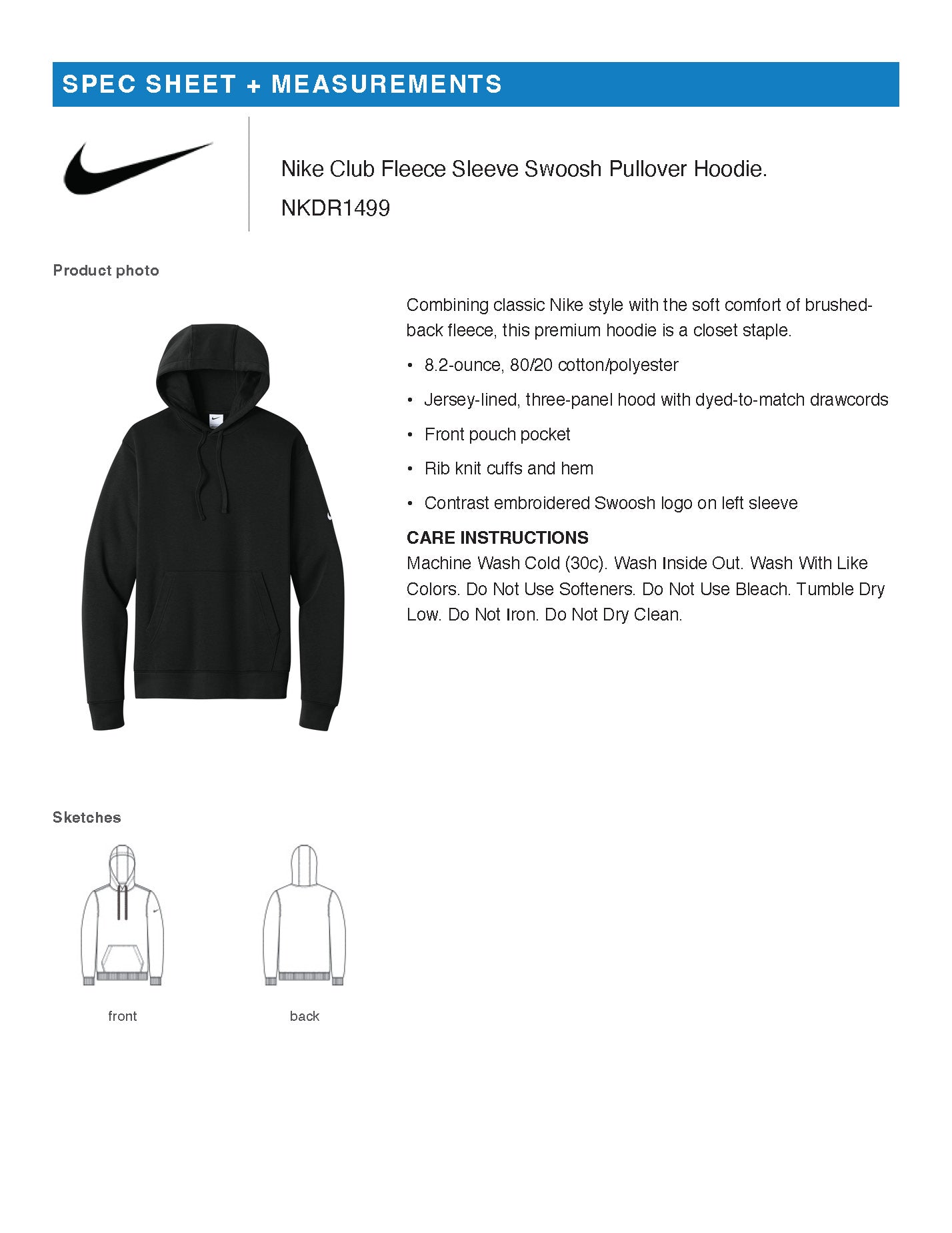 CARUSO STAFF Classic Script Hooded Pullover