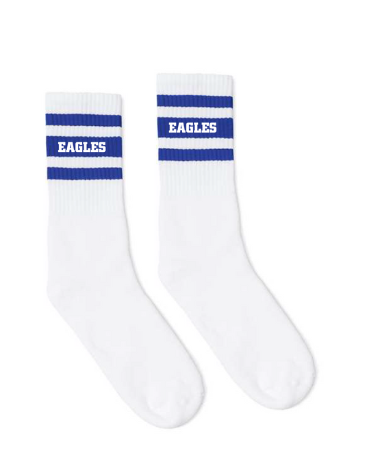 OAK GROVE Royal/White Eagles Striped Socks