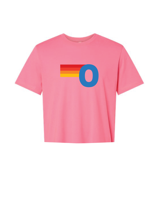 OAK SCHOOL Neon Stripes Boxy Tee