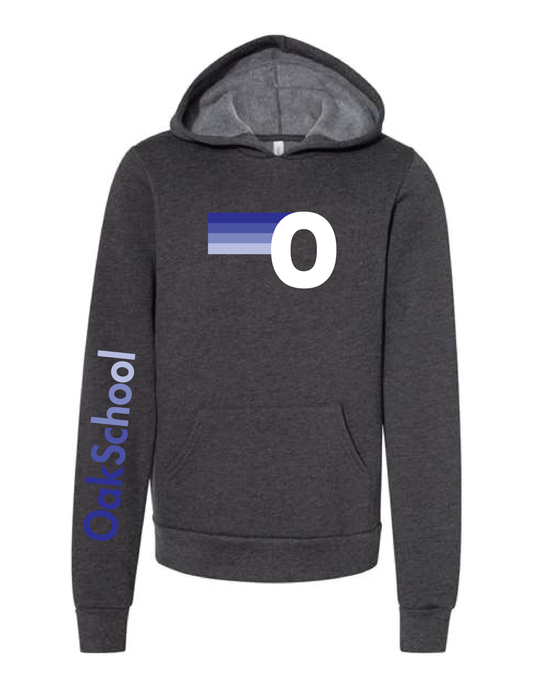 OAK SCHOOL Ombre Blue Stripes Hooded Pullover