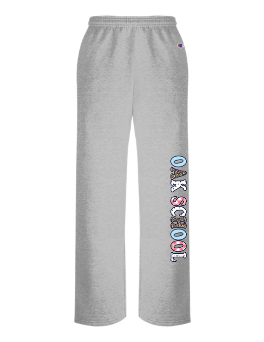 OAK SCHOOL Patterns Wide Leg Sweatpants