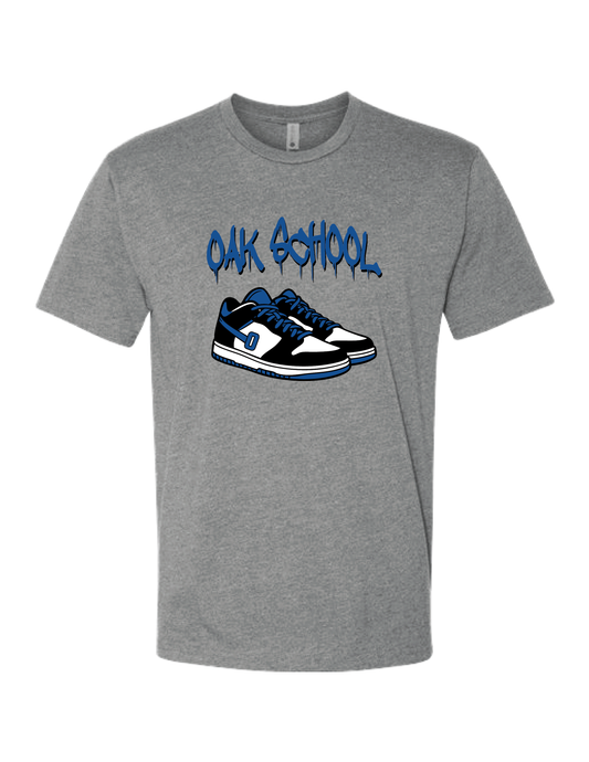 OAK SCHOOL Blue Graffiti Sneaker Tee