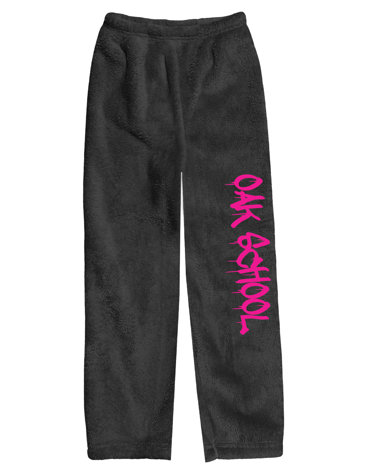 OAK SCHOOL Pink Graffiti Fuzzy Pants