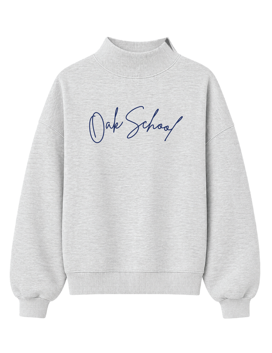 OAK SCHOOL Script Mock Neck