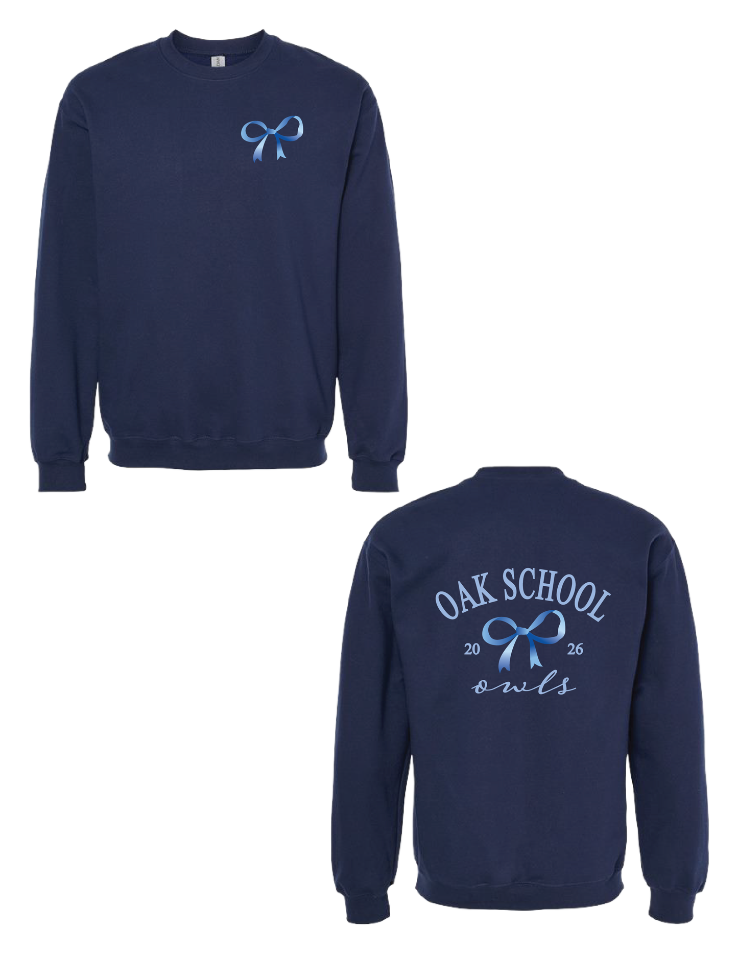 OAK SCHOOL Vintage Bow Crew Neck
