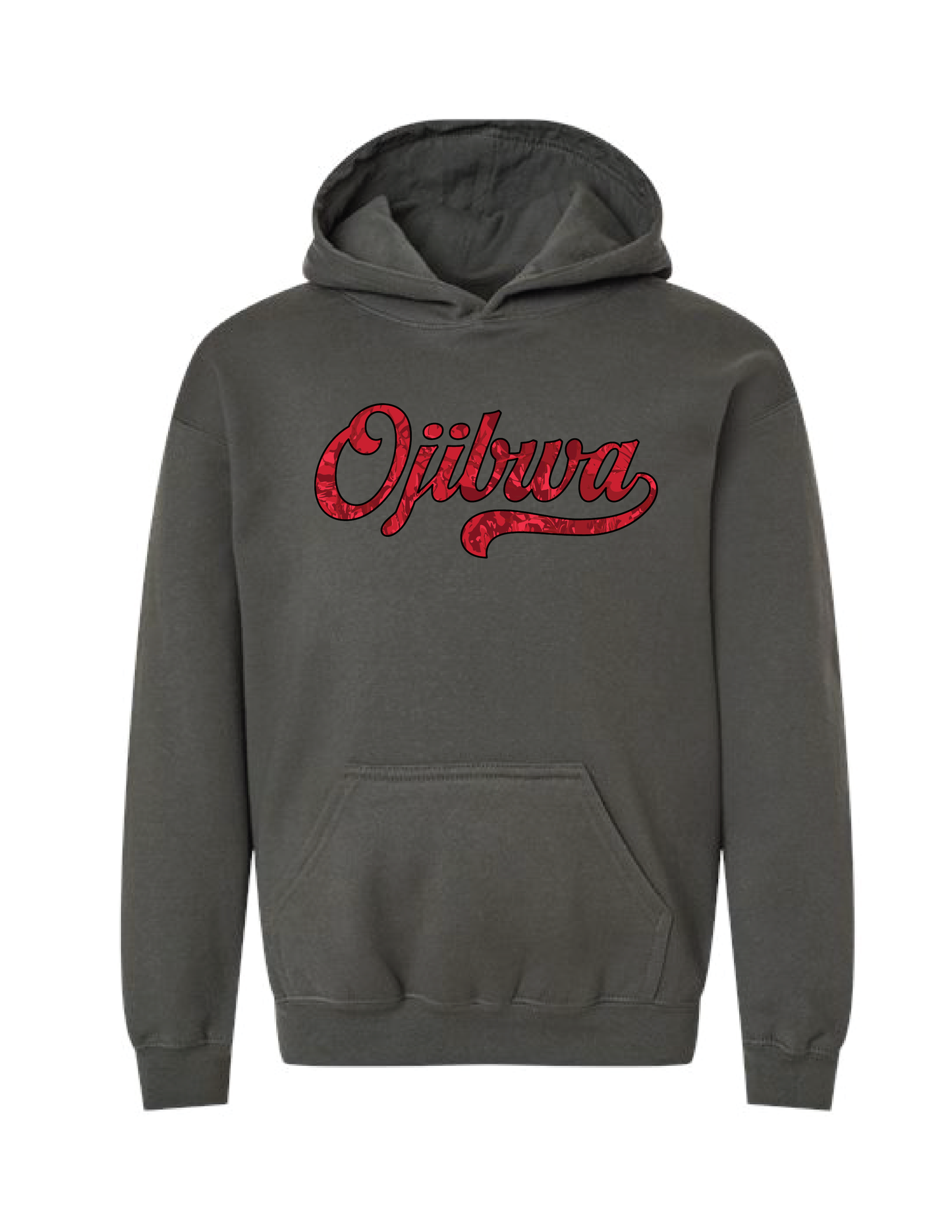 CUSTOM Camo Script Hooded Pullover