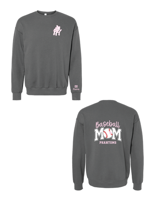 PHANTOMS Personalized Baseball Mom Crew Neck