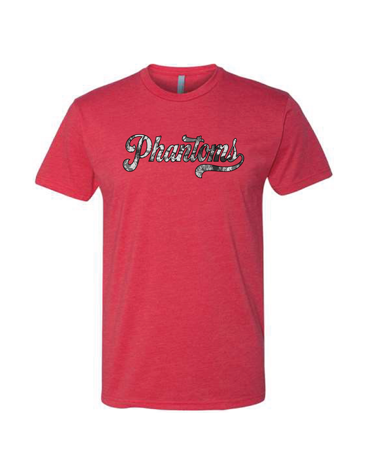 PHANTOMS Red Camo Script Tee