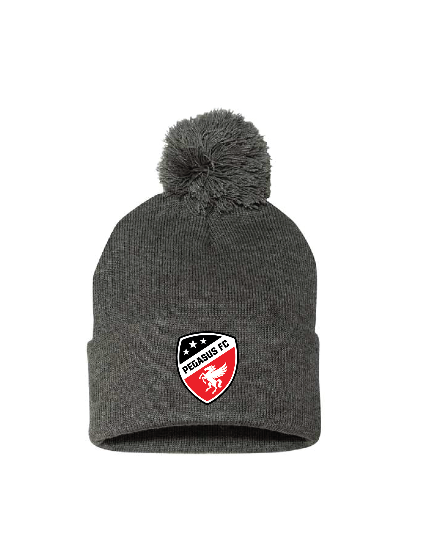 PEGASUS Embroidered Logo Pom Beanie